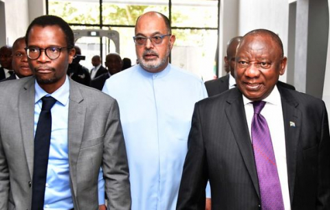 President Ramaphosa with the SARS top brass at the 25th Anniversary of the South African Revenue Service.