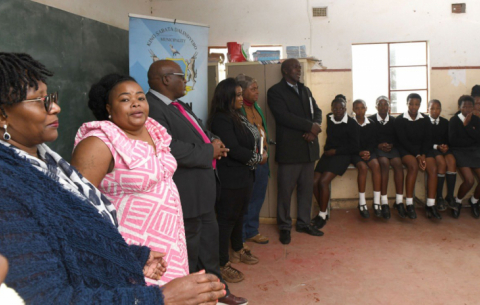 Deputy Minister in the Presidency, Thembi Siweya, together with the Executive Mayor of King Sabata Dalindyebo Local Municipality, Goodman Nelani, conducted a #BackToSchool campaign in Gaduka Junior Secondary School in Mthatha, Eastern Cape.