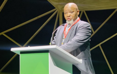 Mineral Resources and Energy Minister, Gwede Mantashe, at the 2023 Investing in Africa Mining Indaba,