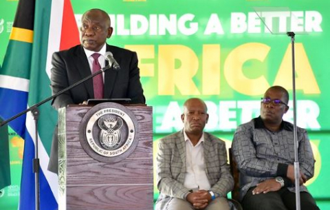 President Ramaphosa addresses the Africa Day celebrations in Krugersdorp.