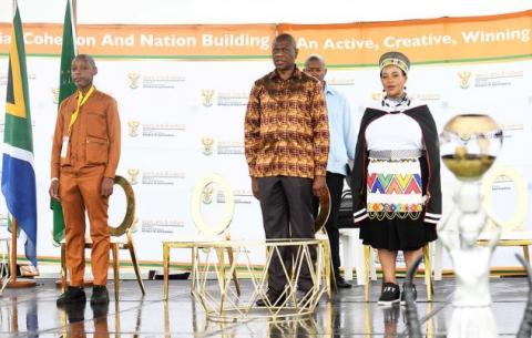 Deputy President Paul Mashatile and KZN Premier Nomusa Dube Ncube at the 2023 Heritage Day celebrations.