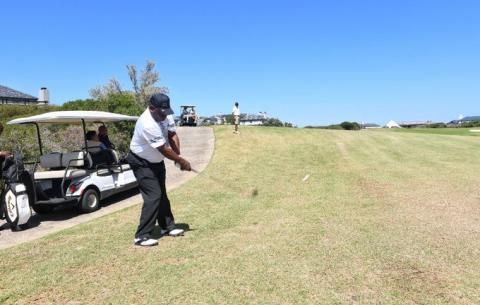 President Ramaphosa at the annual Presidential Golf Challenge at the Atlantic Beach Golf Estate.