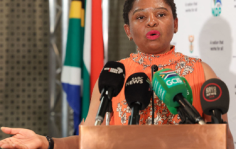 Minister in the Presidency Khumbudzo Ntshavheni briefs media on outcomes of the Cabinet meeting.