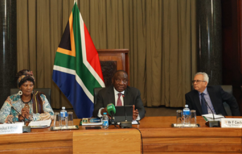 President Cyril Ramaphosa receives the close-out report of the National Anti-Corruption Advisory Council (NACAC) as the term of Council draws to a close.
