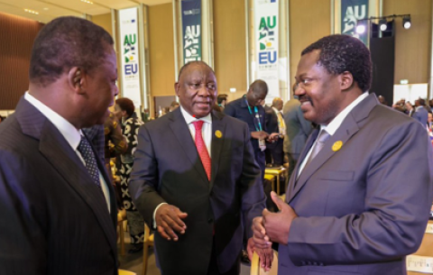 President Cyril Ramaphosa attends the opening of the Ninety One Offices, Foreshore, Cape Town.