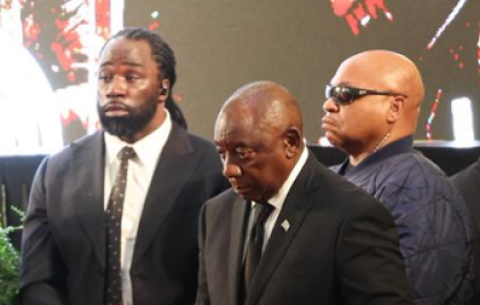 President Ramaphosa at funeral of civil rights activist, Rev. Dr Jesse Jackson, in Chicago, USA.
