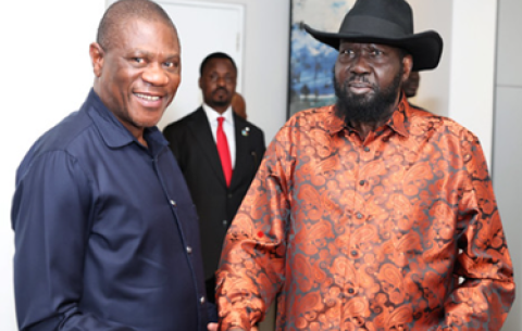 Deputy President Paul Mashatile holds a bilateral meeting with the President of the Republic of South Sudan, His Excellency Gen. Salva Kiir Mayardit.