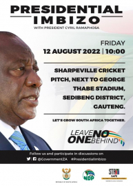 Friday will be the fourth DDM Presidential Imbizo