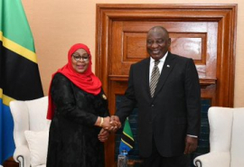 President Ramaphosa and Tanzanian President Samia Suluhu Hassan.