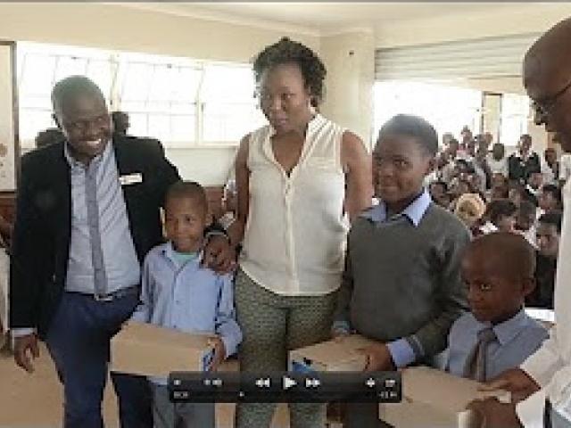 Learners get school shoes in Idutywa