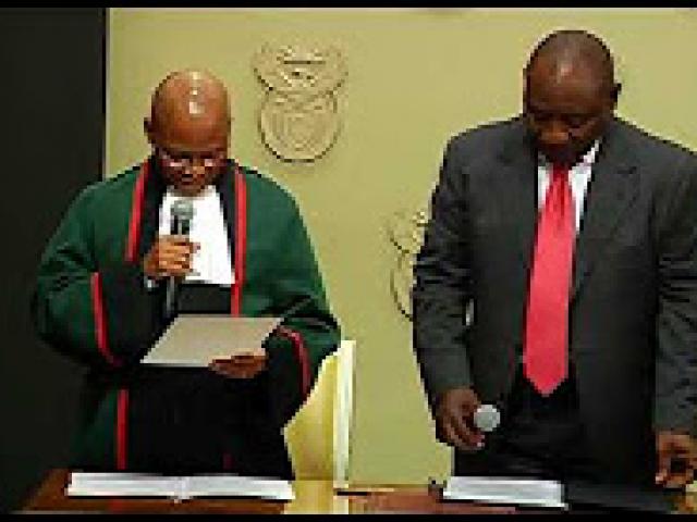 Swearing in of Cyril Ramaphosa as South Africa's President