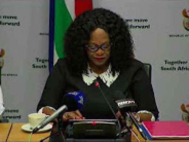 Minister Mokonyane briefs on outcomes of Cabinet meeting