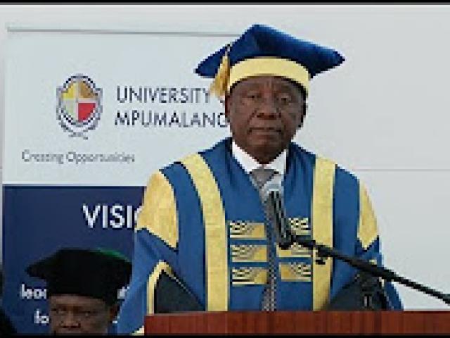 Graduation ceremony at the University of Mpumalanga