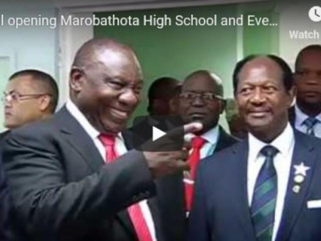 Official opening of Marobathota High School and Evelyn Lekganyane Clinic 