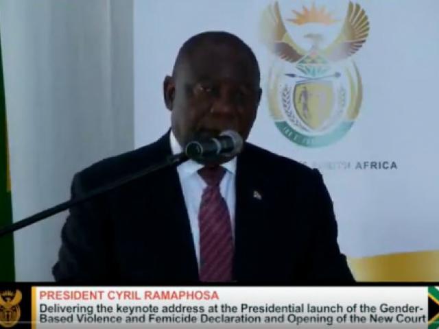 WATCH LIVE: President Cyril Ramaphosa addresses Gender-Based Violence and Femicide Declaration