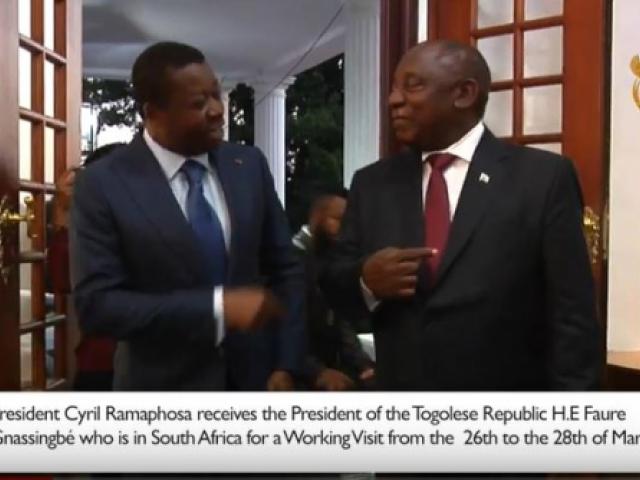 President Ramaphosa receives President of the Togolese Republic Faure Gnassingbe on working visit