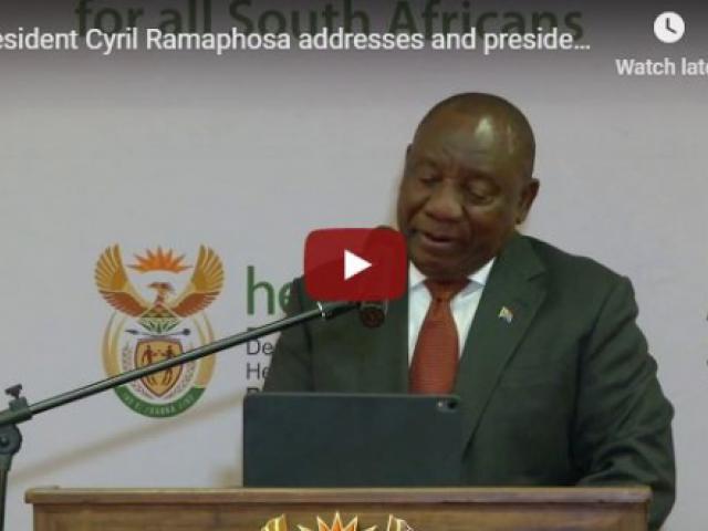 President Cyril Ramaphosa addresses and presides over signing of the Presidential Health Compact
