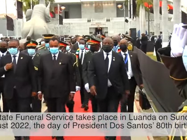 President Ramaphosa attends Late Angolan President Dos Santos's funeral