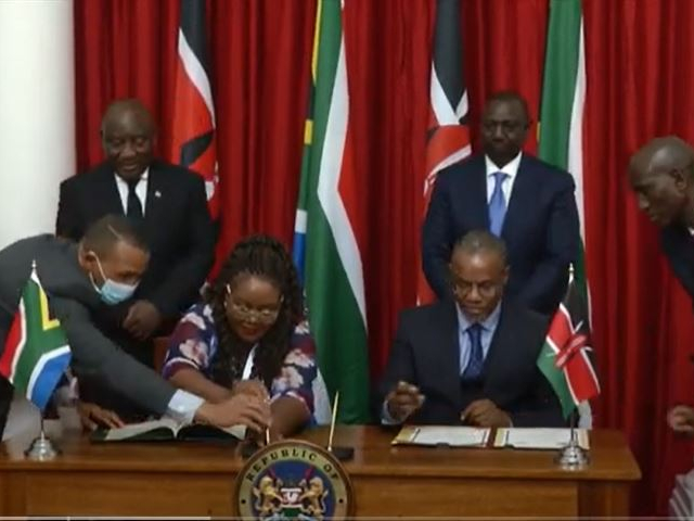 Signing of MOUs between South Africa and Kenya 