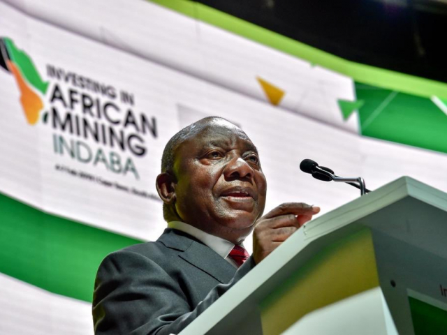 President Cyril Ramaphosa delivers a keynote address at the Investing in African Mining Indaba 2023