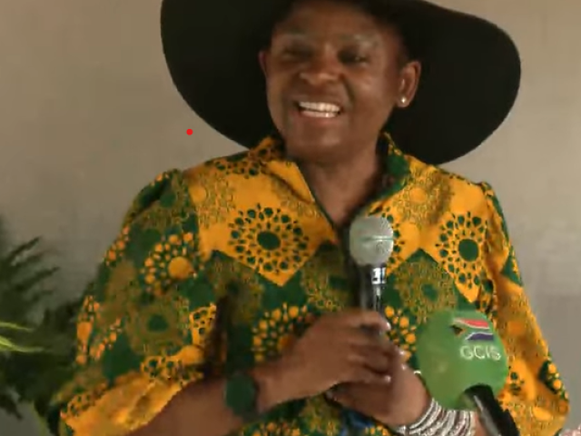 Minister Ntshavheni delivering clothing and essentials to communities affected by the recent floods.