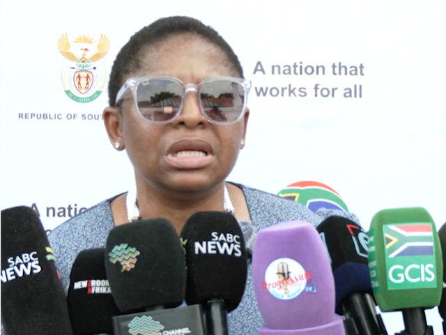 Minister Ntshavheni briefs media on the sidelines of the Cabinet Lekgotla