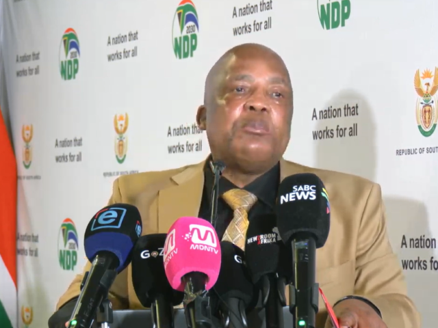 Social Cluster, led by Health Minister Dr Aron Motsoaledi, briefs media