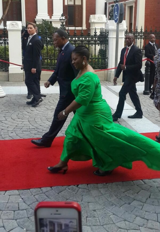 Deputy President Kgalema Motlanthe and Parliament Deputy Speaker Nomaindia Mfeketo. Source: SAnews