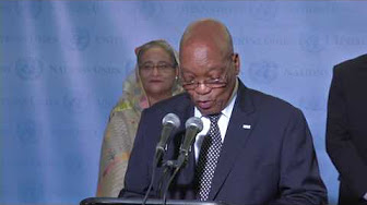 President speaks at High-Level Panel on Water media briefing