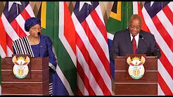 Liberian President Ellen Johnson Sirleaf visits South Africa