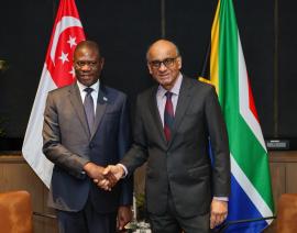 Deputy President hosts Singapore President