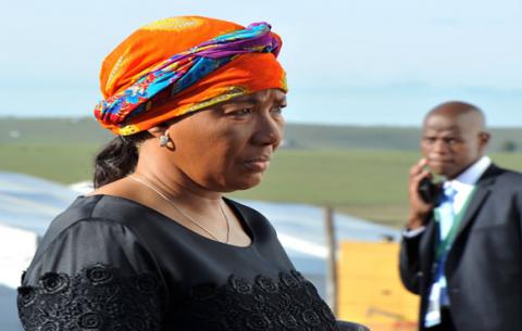 Mandela's eldest daughter Makaziwe Mandela arrives at her father's state funeral. Qunu. Source: GCIS