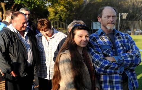 People queue outside a voting station on voting day. Source: GCIS