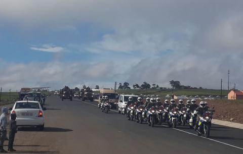 Officials performing a full rehearsal of the procession that will take place on Saturday as Madiba’s body makes its way home. Source: SAnews