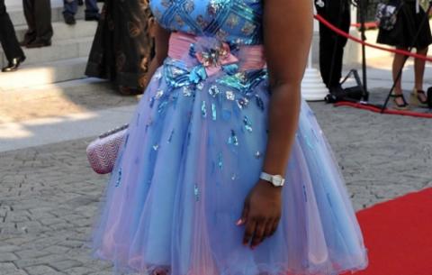 Thapelo Chilwani poses for photographers on arrival at Parliament. Source: GCIS