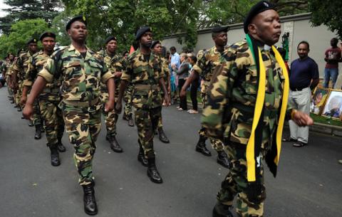 Members of Umkhonto we Sizwe outside the Mandela household in Houghton. Source: GCIS