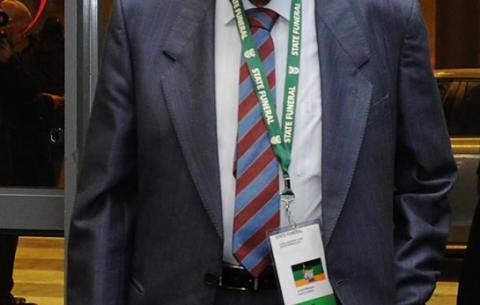 Struggle veteran Ahmed Kathrada at Madiba memorial, FNB Stadium. Source: GCIS