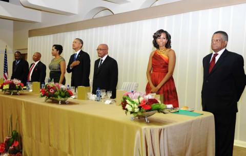 Official dinner in honour of US President Barack Obama and Mrs Michelle Obama held at the Sefako Makgatho Presidential Guest House in Pretoria. Source: GCIS