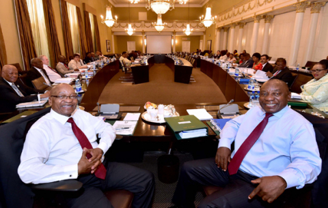President Jacob Zuma, Deputy President Cyril Ramaphosa, Ministers and Deputy Ministers at the scheduled routine meetings of Cabinet Committees in Cape Town. GCIS