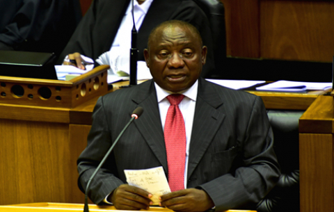 Deputy President Cyril Ramaphosa elected as the new President of SA.