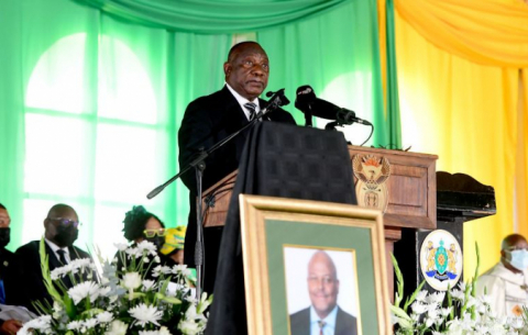 President Cyril Ramaphosa attends funeral service of former Executive Mayor Mpho Moerane