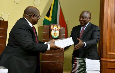 President Cyril Ramaphosa receives fifth and final Judicial Commission of Inquiry into Allegations of State Capture, Corruption, and Fraud in the Public Sector including Organs of State