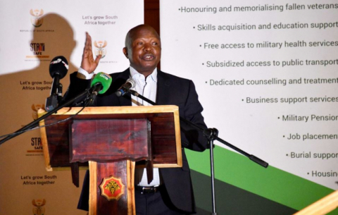 Deputy President David Mabuza visits North West for ngagement with Premier and Military Veterans associations.