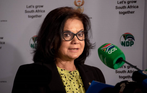 Advocate Shamila Batohi, the National Director of Public Prosecutions, at the briefing on High Profile Extradition and Mutual Legal Assistance matters.