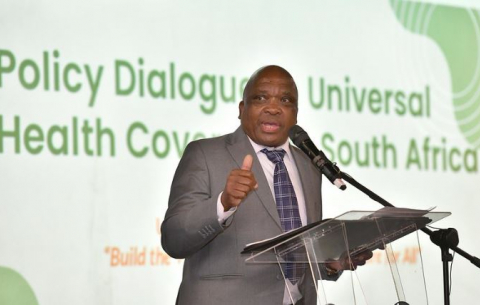 Health Minister Dr Joe Phaahla at the International Universal Health Coverage Day.