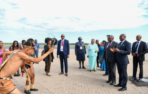 President Ramaphosa arrives in Namibia for the SADC Extraordinary Organ Troika Summit.
