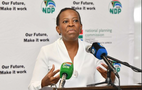 The Minister in the Presidency responsible for Planning, Monitoring and Evaluation, Ms Maropene Ramokgopa, addresses the National Planning Commission engagement in Centurion.