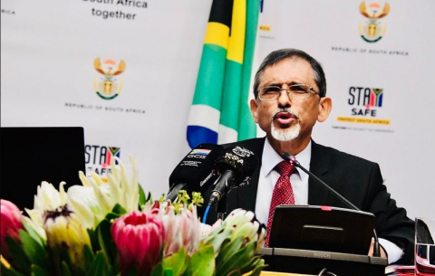 dtic Minister Ebrahim Patel briefs media ahead of his department's budget vote.