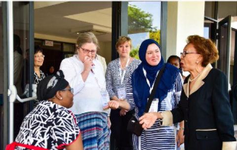  First Lady of the Republic Dr Tshepo Motsepe arriving at Indaba Hotel & Conference Centre in Johannesburg for the 5th International Developmental Pediatrics Association (IDPA) Congress 2023.