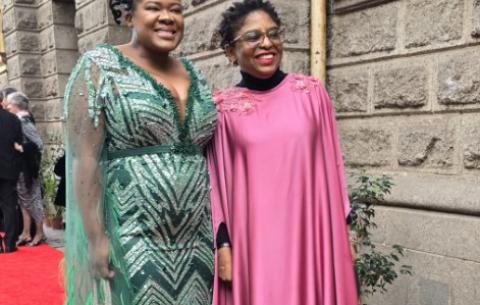 Minister in the Presidency, Khumbudzo Ntshavheni, and her deputy Nonceba Mhlauli at the Opening of Parliament Address (OPA) 2024.